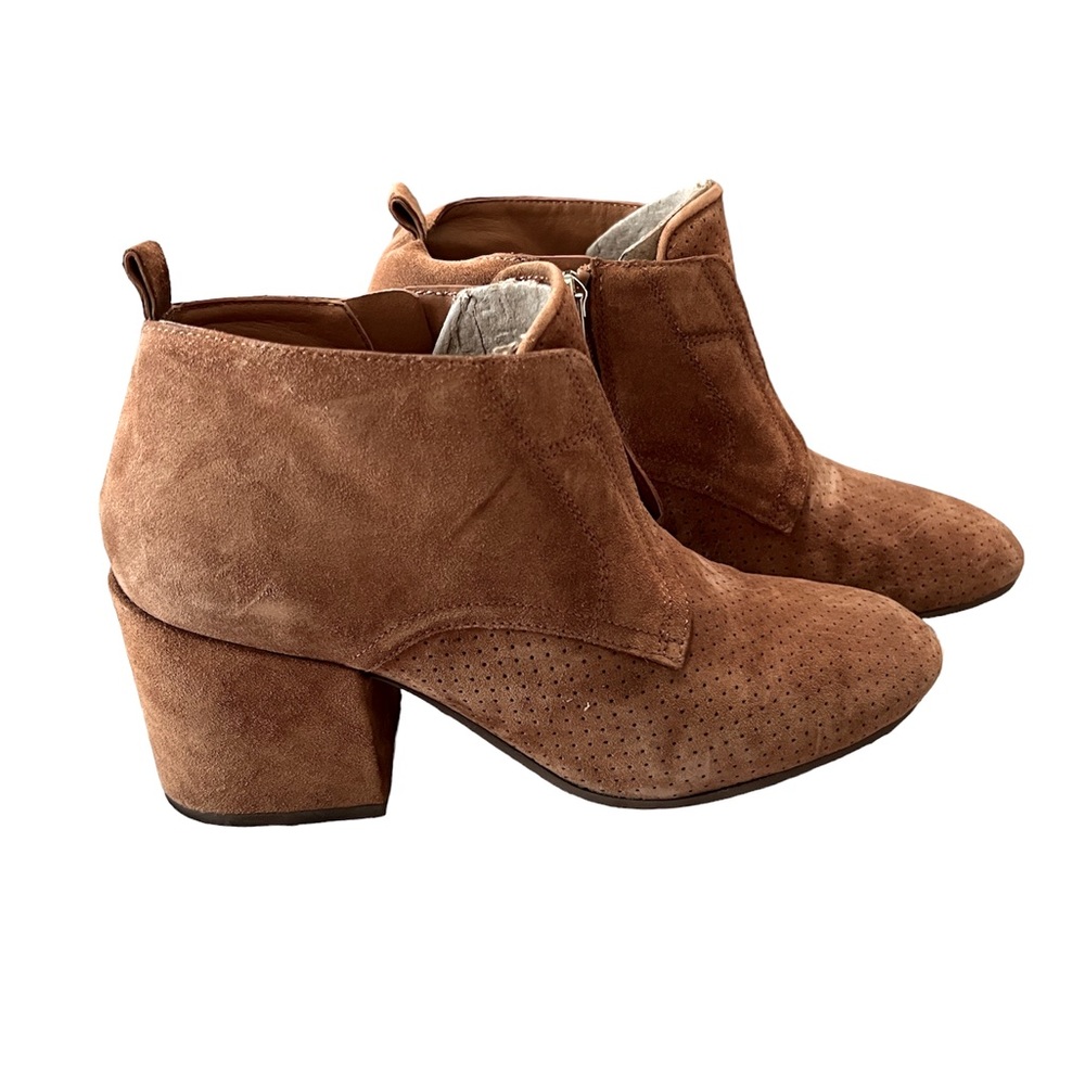 Franco Sarto Alfie Whiskey Suede Booties Worn Ounce Size 8 - Picture 3 of 6